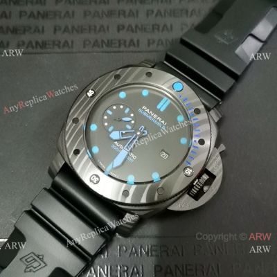 New Style Chinese Replica Watches Panerai Submersible Rubber Strap Carbotech PAM01616 47mm Watch